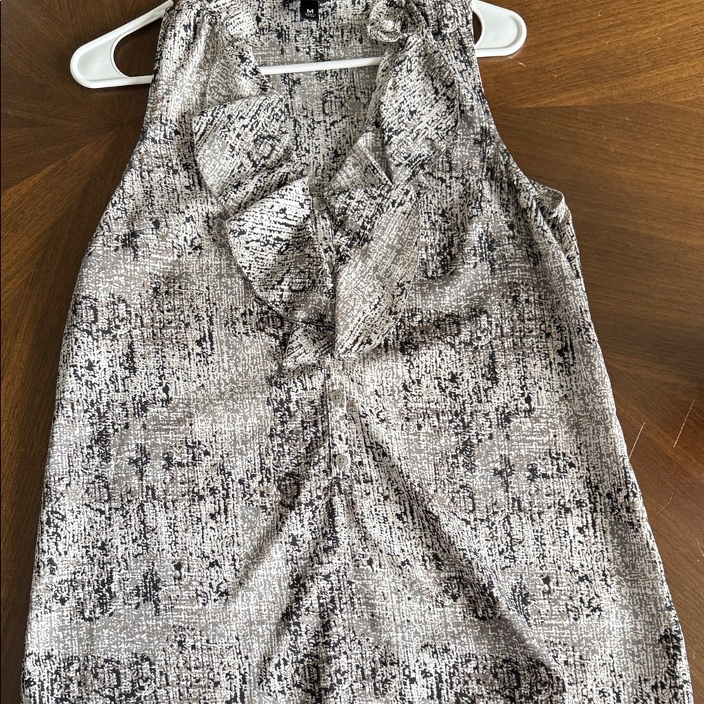 Mossimo Supply Co. Black and Gray Patterned Tank Top